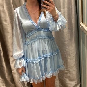 The Vintage Shop boutique light blue dress size small